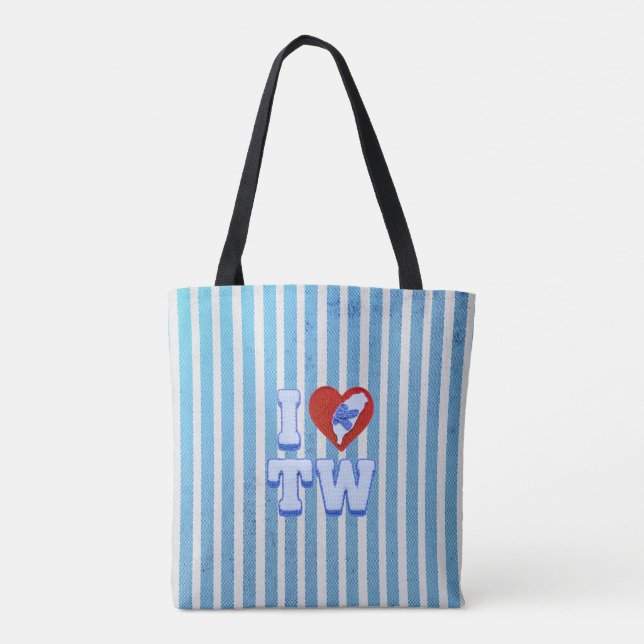 Tote Bag Aimer les pantoufles de Taiwan (Dos)