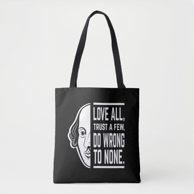 Tote Bag Aimer Tous Faire Confiance À Quelques Shakespeare  (Devant)