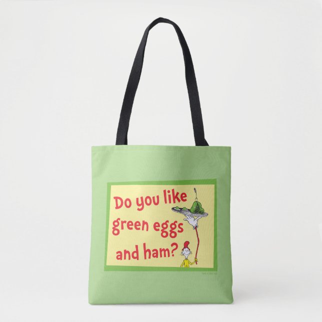 Tote Bag Aimes-tu les œufs verts et le jambon ? (Devant)