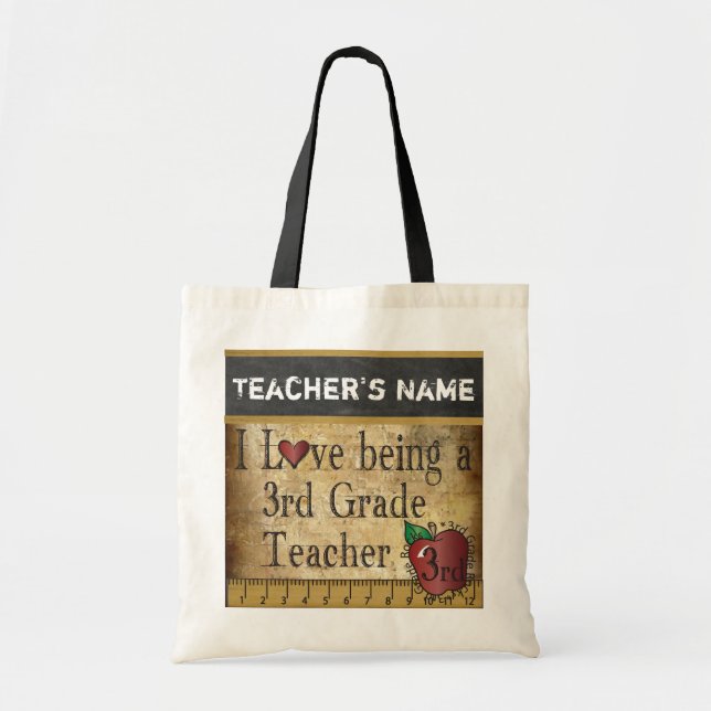 Tote Bag Aimez être un 3ème nom du professeur | (Devant)