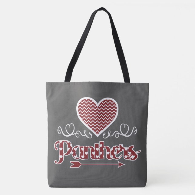 Tote Bag Aimez Fourre-tout personnalisé par panthères (Devant)