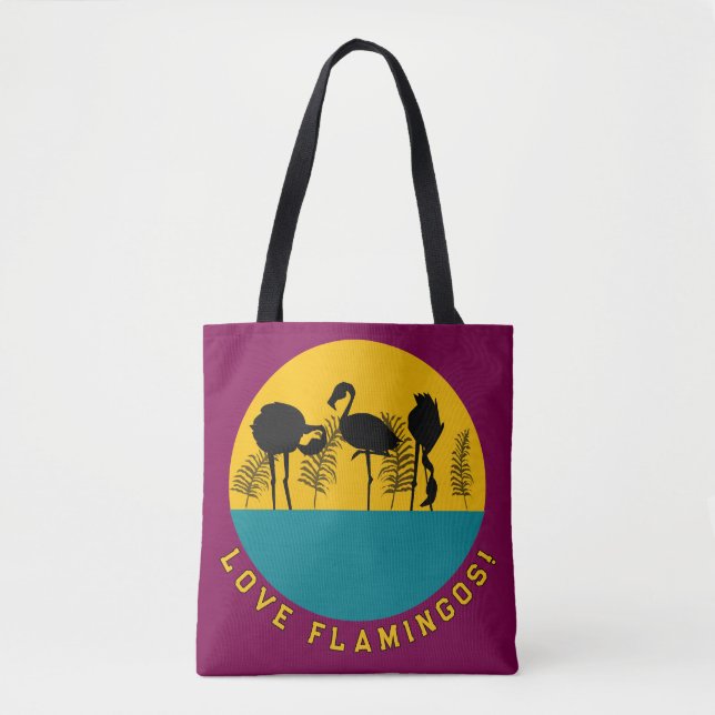 Tote Bag Aimez les flamants roses ! (Devant)