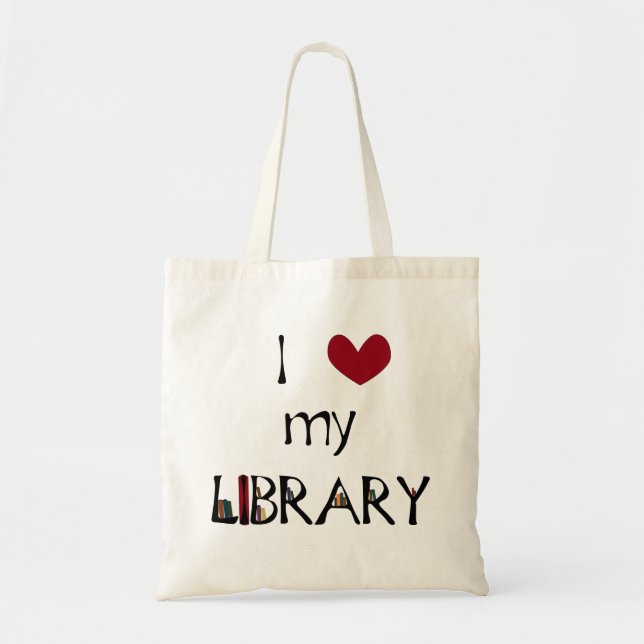Tote Bag Aimez ma bibliothèque (Devant)
