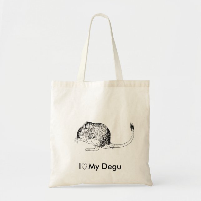 Tote Bag Aimez mon Degu - Fourre-tout (Devant)