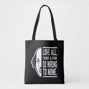 Tote Bag Aimez tout, fiez-vous à quelques Citation de Shake