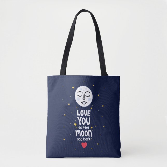 Tote Bag Aimez-vous à la Lune et retour (Devant)