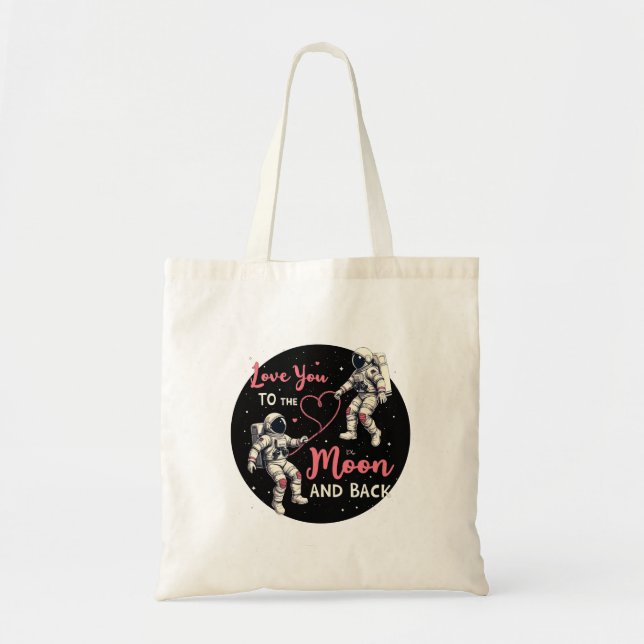 Tote Bag Aimez-vous à la Lune et retour (Devant)