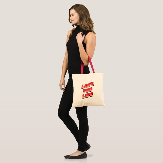 TOTE BAG AIMEZ VOUS LA VIE (Devant (modèle))