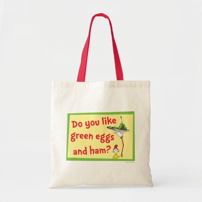 Tote Bag Aimez-vous les œufs verts et le jambon ? (Devant)