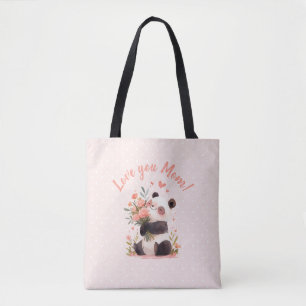 Tote Bag Aimez-vous mignon Panda Mères Jour Cadeau