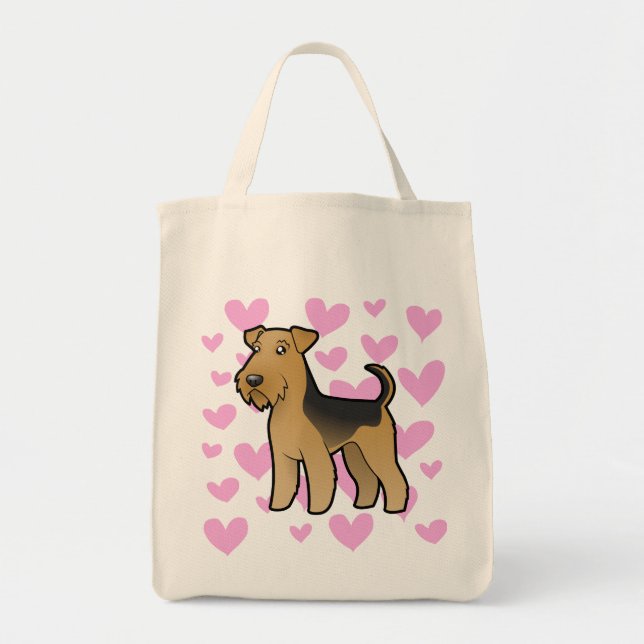 Tote Bag Airedale Terrier/amour de gallois Terrier (Devant)