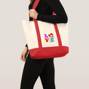TOTE BAG AIVE COEUR COLORÉ EN COULEUR