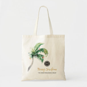 Tote Bag Ajouter Business Logo Noël Palm Tree Holiday