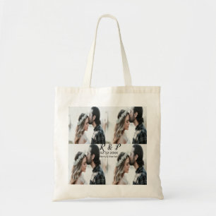Tote Bag Ajouter couple photo merisier marié ajouter date a