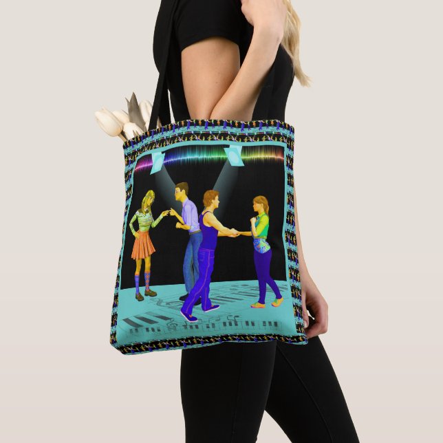 Tote Bag Ajouter de danseurs d'oscillation aux projecteurs (De près)