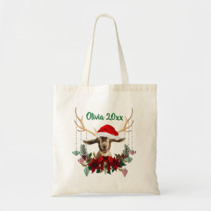 Tote Bag AJOUTER LE NOM - adorable Noël Toggenburg Goat Kid