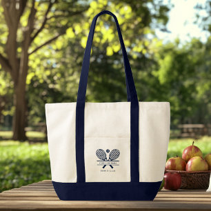 Tote Bag Ajouter un nom de club Tennis Tournoi Joueur Promo