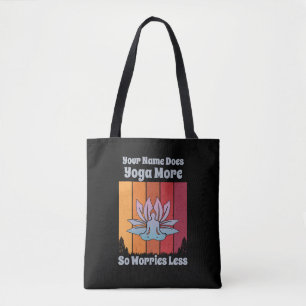 Tote Bag Ajouter un nom Modifier le texte fait Yoga plus de