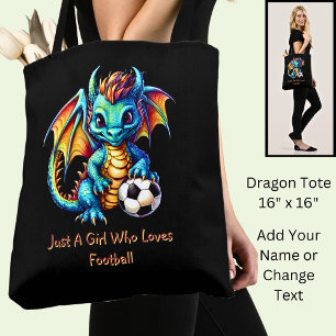 Tote Bag Ajouter Un Nom Texte - Dragon - Une Fille Qui Aime