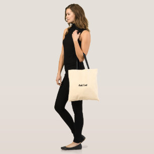 Tote Bag Ajouter un texte imprimé recto-verso noir pour un 