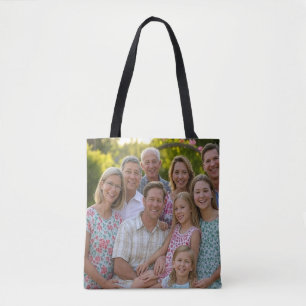 Tote Bag Ajouter une Personnaliser photo de réunion de fami