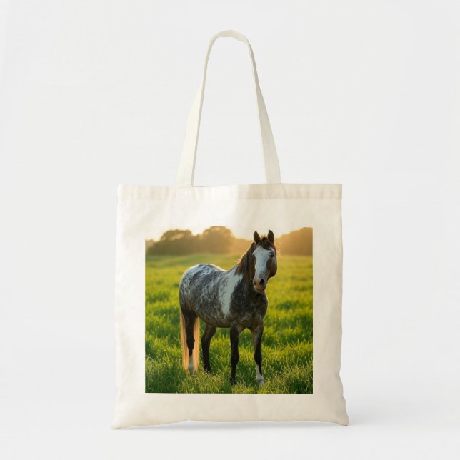 Tote Bag Ajouter une photo de cheval Personnaliser (Devant)