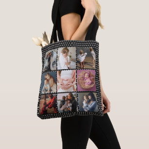 Tote Bag AJOUTER VOS PHOTOS collage personnalisé Fête des m