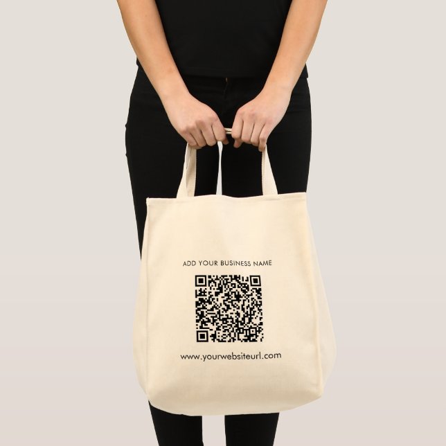 Tote Bag Ajouter votre code QR de site Web d'entreprise (Devant (produit))