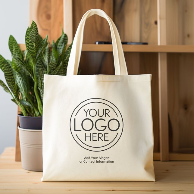 Tote Bag Ajouter Votre Logo Entreprise Moderne Minimaliste (Custom Canvas Tote Bag)
