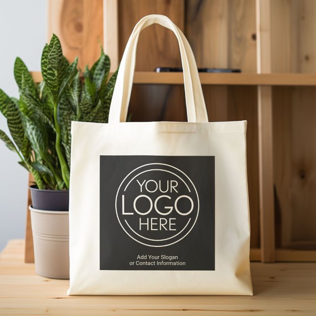 Tote Bag Ajouter Votre Logo Entreprise Moderne Minimaliste (Custom Canvas Tote Bag)