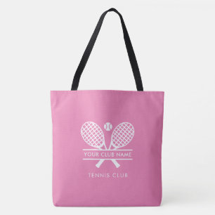 Tote Bag Ajouter Votre Nom Club Tennis Team Pink Players Sw