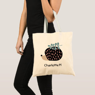 Tote Bag Ajouter votre nom Cute Hedgehog