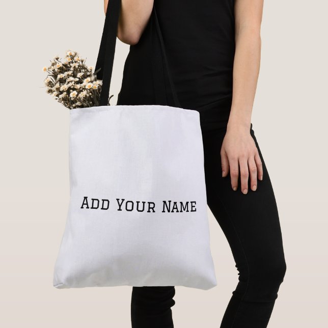 Tote Bag Ajouter votre nom Imprimé Taille grand Shopping él (De près)