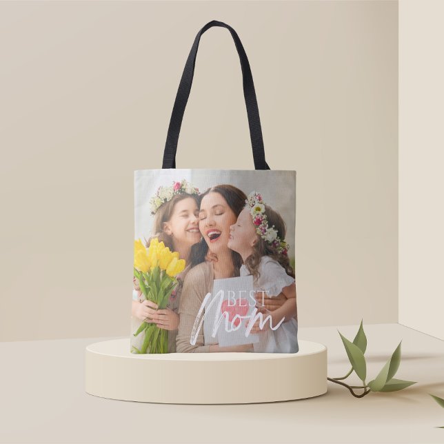 TOTE BAG AJOUTER VOTRE PHOTO MEILLEURE MOM (Créateur téléchargé)