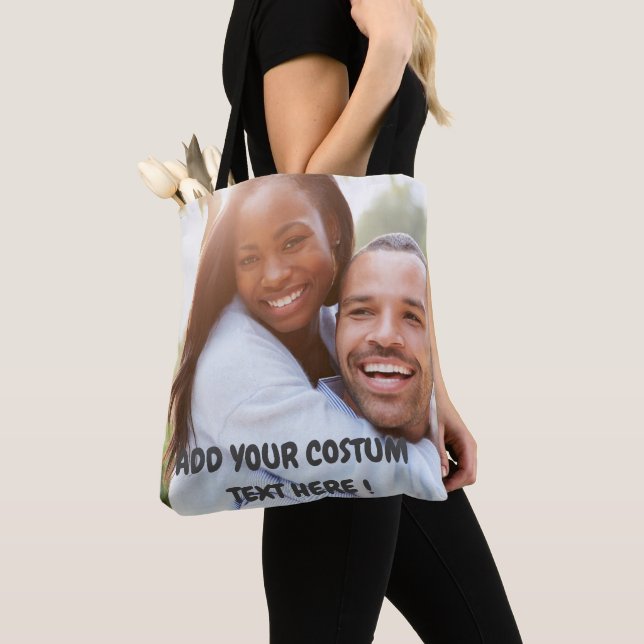 Tote Bag Ajouter votre propre photo personnalisée (De près)