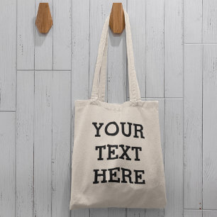 Tote Bag Ajouter votre propre texte personnalisé ici noir e