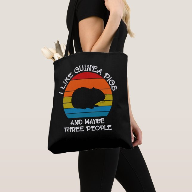 Tote Bag Ajouter votre texte, Cochon de Guinée sur Coucher  (De près)