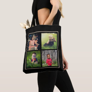 Tote Bag Ajoutez vos photos de famille ou d'animaux personn