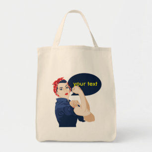 Tote Bag Ajoutez votre propre texte à la riveteuse Rosie