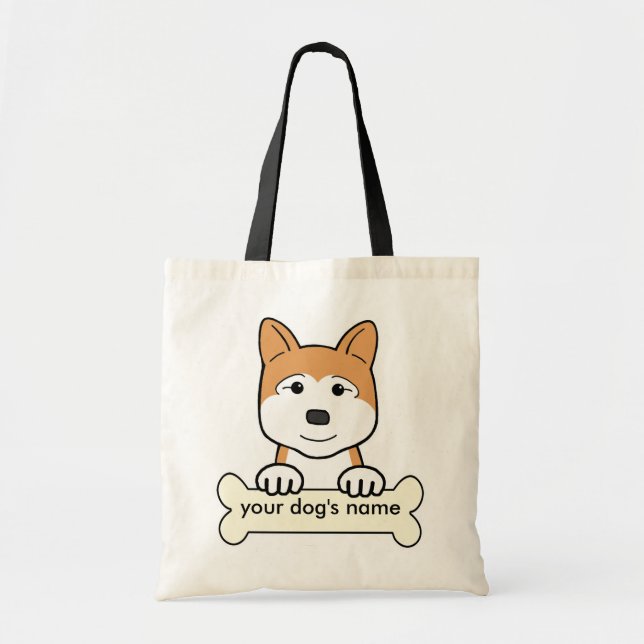 Tote Bag Akita personnalisé (Devant)