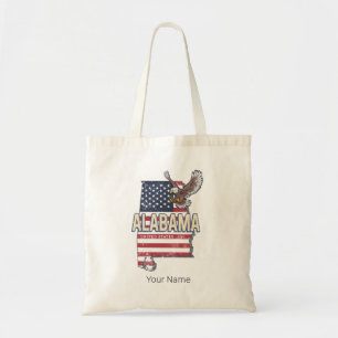Tote Bag Alabama State États-Unis Carte Retro Vintage USA