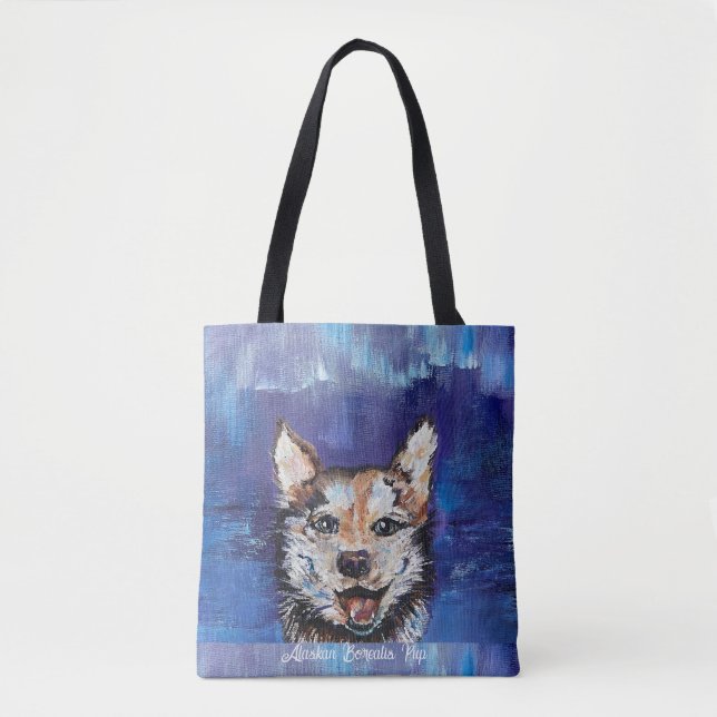 Tote Bag Alaskan Borealis chiot (Devant)