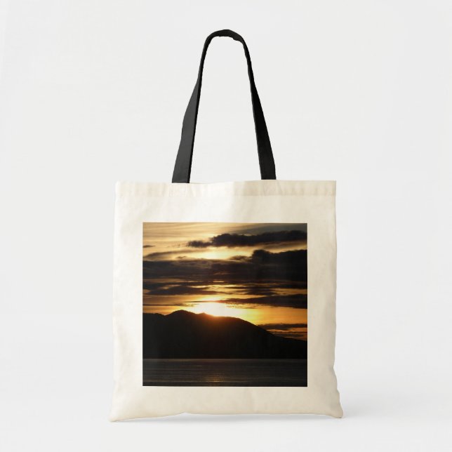 Tote Bag Alaskan Sunset III Belle photographie de l'Alaska (Devant)