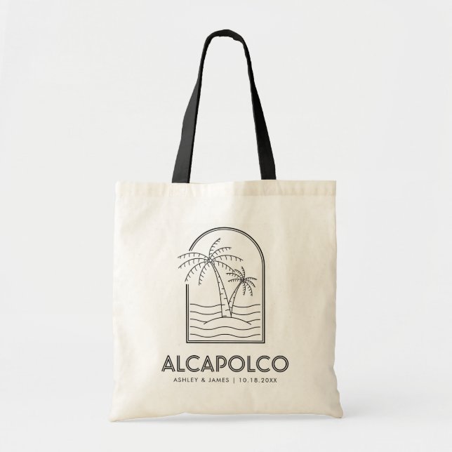 Tote Bag Alcapulco Mexico Mariage Weekend Destination (Devant)