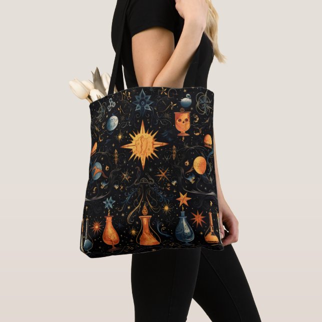 Tote Bag Alchimie magique foncée (De près)