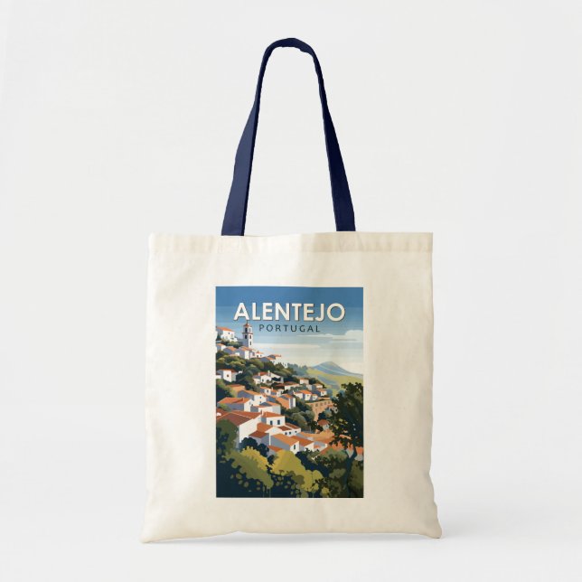 Tote Bag Alentejo Portugal Travel Art Vintage (Devant)