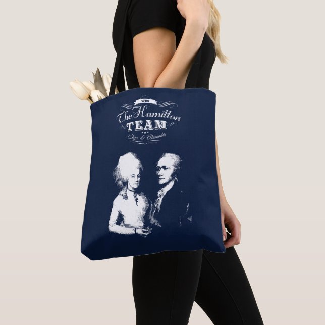 Tote Bag Alexander Hamilton, Eliza. Cadeaux d'histoire. (De près)