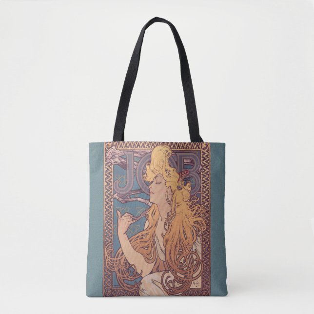 Tote Bag Alfonse Mucha Job Art Nouveau femme (Devant)