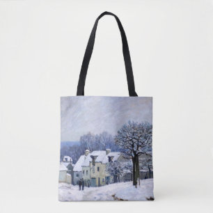 Tote Bag Alfred Sisley - Place Chenil à Marly, Effet de nei