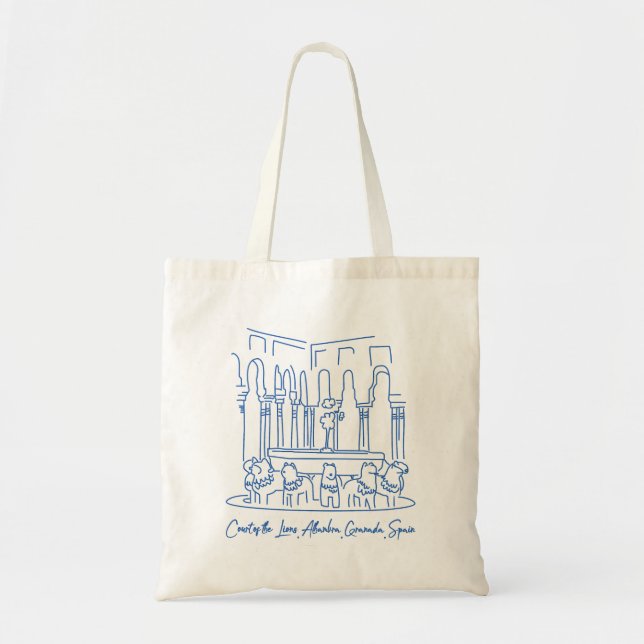 Tote Bag Alhambra Court of the Lions 1 (Devant)